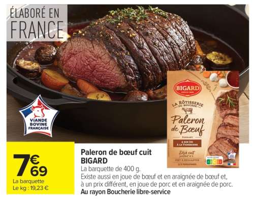 Paleron de bœuf cuit BIGARD