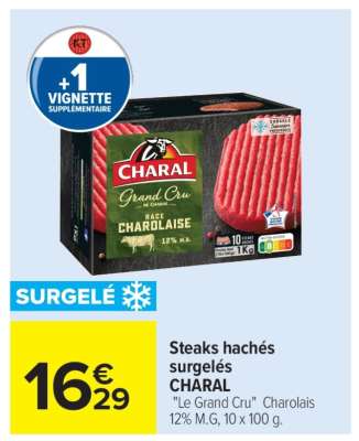 Steaks hachés surgelés CHARAL