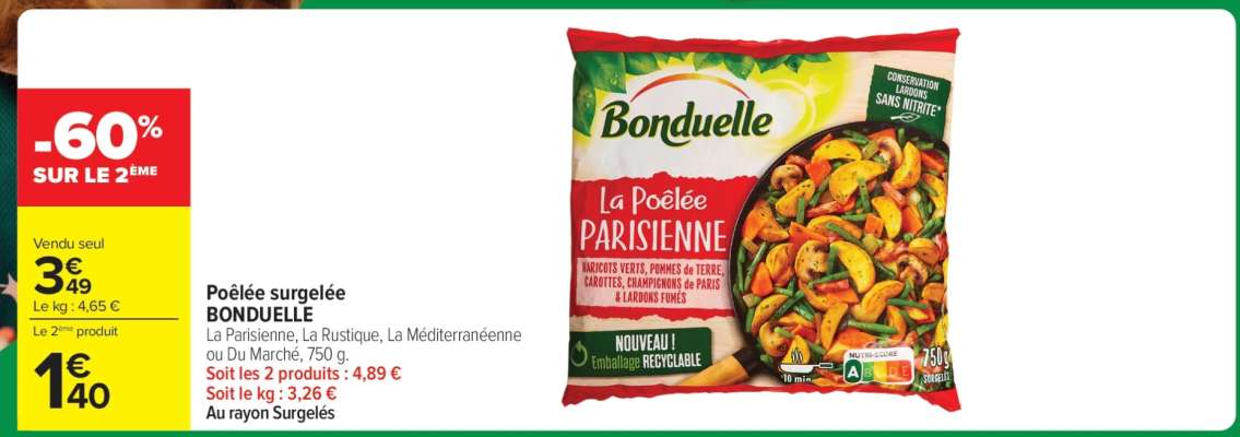 POÊLÉE SURGELÉE “BONDUELLE”