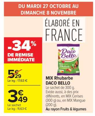 MIX Rhubarbe DACO BELLO