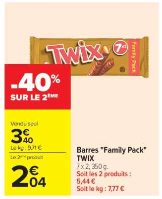 Barres "Family Pack" TWIX