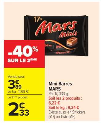 Mini Barres Mars