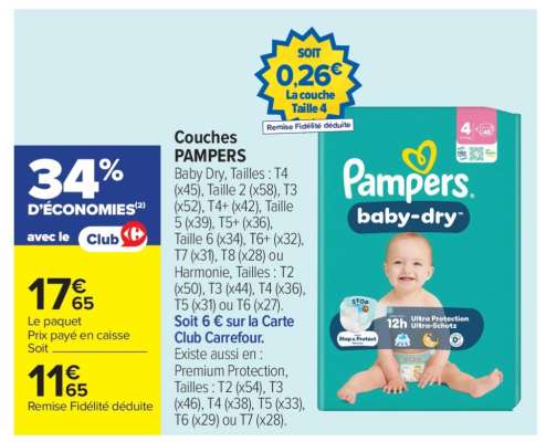 Couches PAMPERS