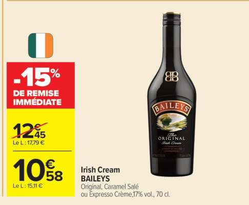 Irish cream BAILEYS