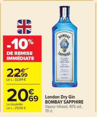 London Dry Gin BOMBAY SAPPHIRE