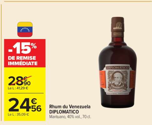 Rhum du Venezuela DIPLOMATICO