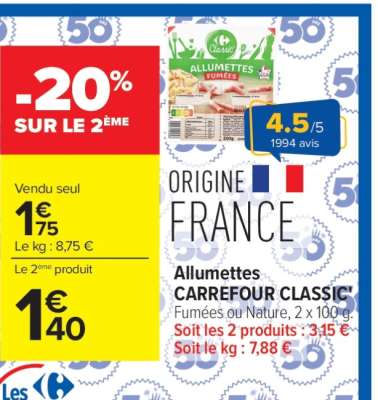 ALLUMETTES CARREFOUR CLASSIC