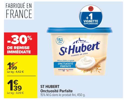 ST HUBERT Onctuosité Parfaite