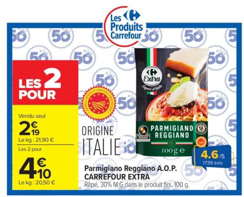 Parmigiano Reggiano A.O.P CARREFOUR EXTRA