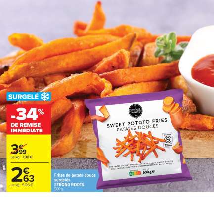 Frites de patate douce surgelées STRONG ROOTS