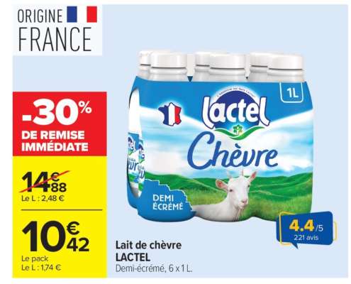 Lait De Chèvre Lactel