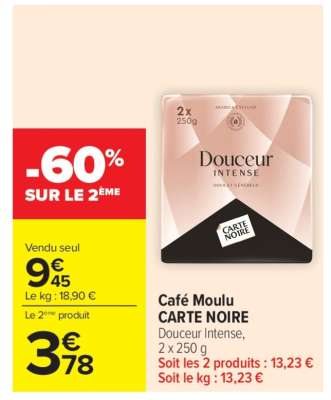 Café Moulu Carte Noire