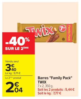 Barres "Family Pack" TWIX