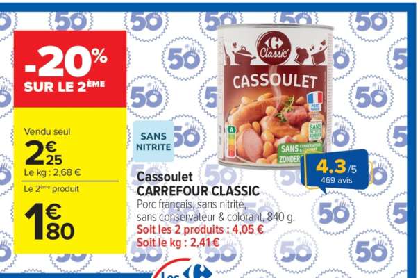 Cassoulet CARREFOUR CLASSIC