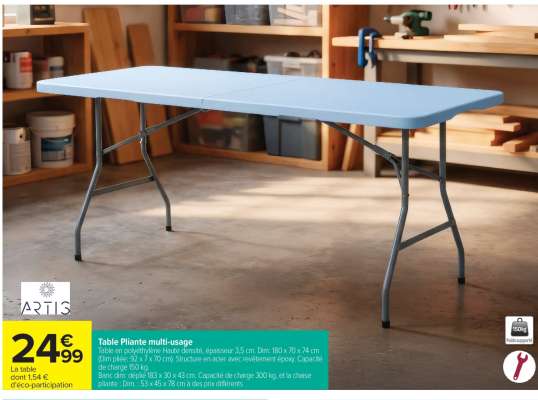 Table Pliante multi-usage