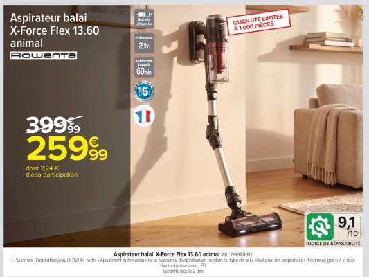 Aspirateur balai X-Force Flex 13.60 animal