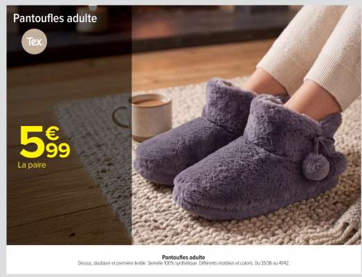 Pantoufles adulte