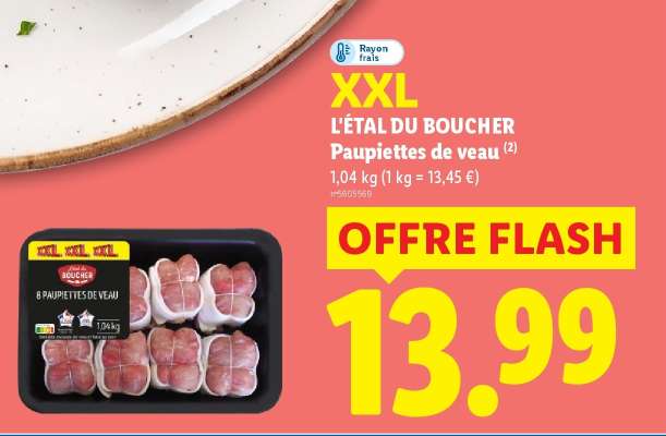L'ÉTAL DU BOUCHER Paupiettes de veau