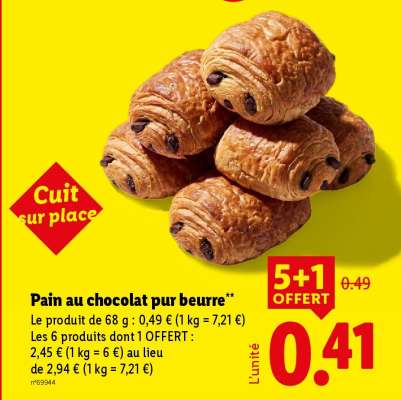 Pain au chocolat pur beurre