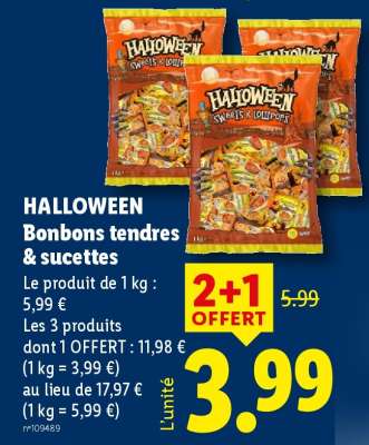 HALLOWEEN Bonbons tendres & sucettes