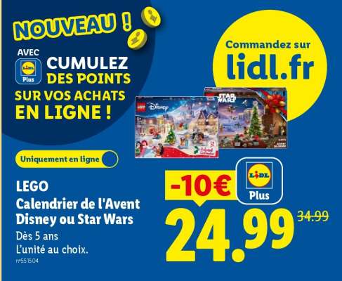 LEGO Calendrier de l'Avent Disney ou Star Wars