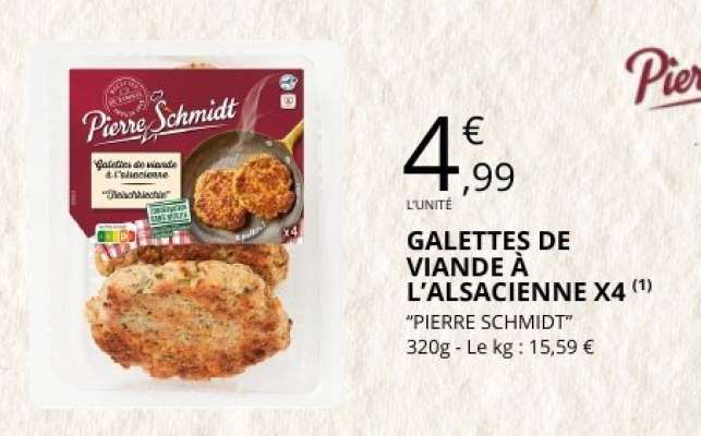 GALETTES DE VIANDE À L'ALSACIENNE X4