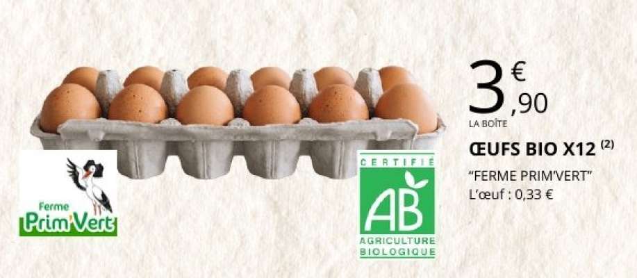 ŒUFS BIO X12