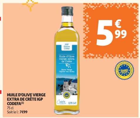 HUILE D'OLIVE VIERGE EXTRA DE CRÈTE IGP CODEFA