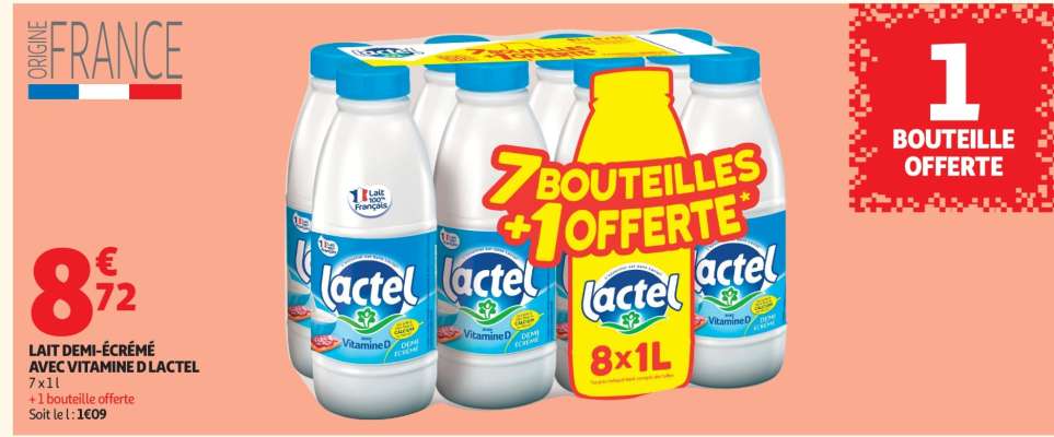 Lactel Lait Demi-écrémé