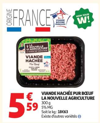 Viande Hachée Pur Bœuf La Nouvelle Agriculture