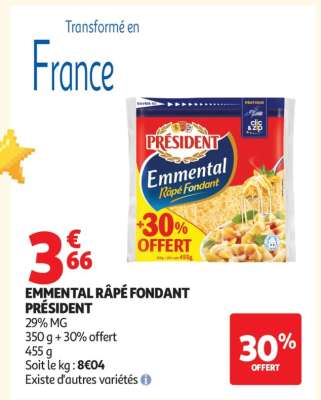 Emmental Râpé Fondant PRÉSIDENT
