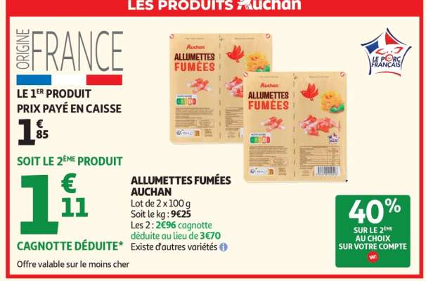 Allumettes Fumées Auchan