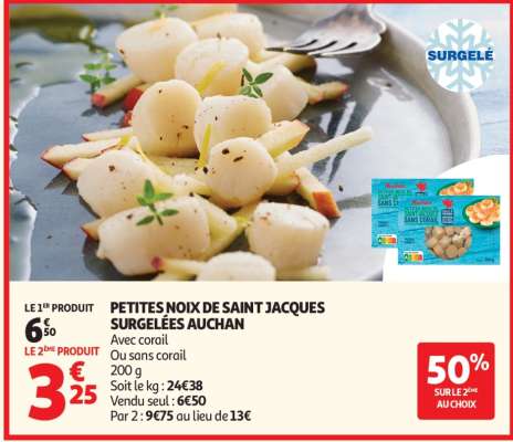 Petites Noix De Saint Jacques Surgelées Auchan
