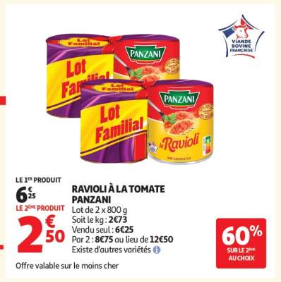 RAVIOLI À LA TOMATE PANZANI