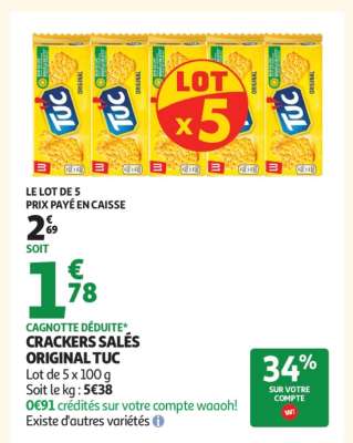 Crackers Salés Original Tuc