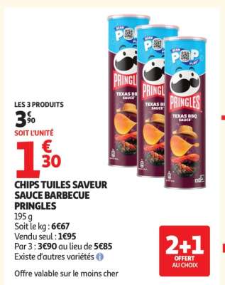 Chips Tuiles Saveur Sauce Barbecue Pringles