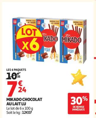 Mikado Chocolat Au Lait Lu