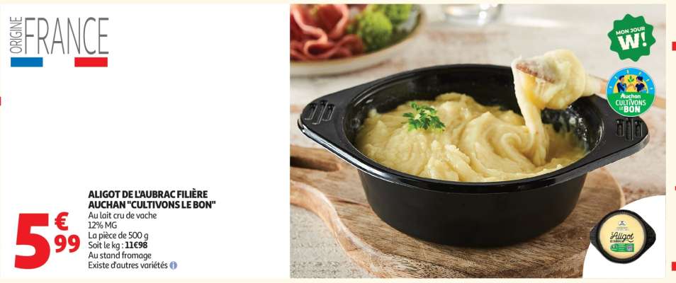 Aligot De L'aubrac Filière Auchan "Cultivons Le Bon"