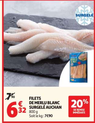 Filets De Merlu Blanc Surgelé Auchan