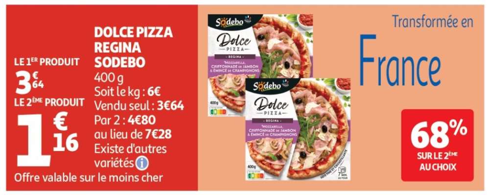 Dolce Pizza Regina Sodebo