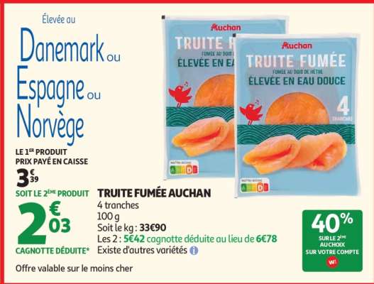 Truite Fumée Auchan