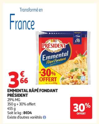 Emmental Râpé Fondant PRÉSIDENT