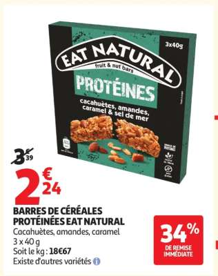 BARRES DE CÉRÉALES PROTÉINÉES EAT NATURAL