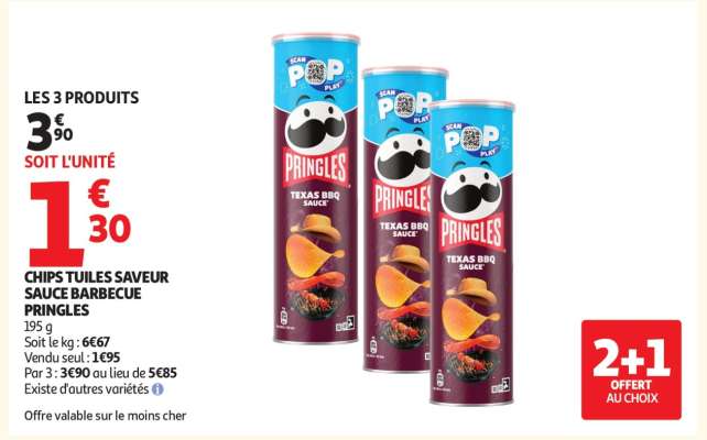 Chips Tuiles Saveur Sauce Barbecue Pringles