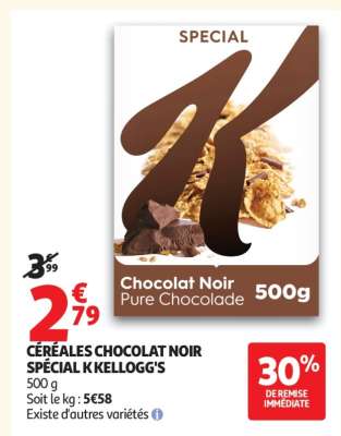 CÉRÉALES CHOCOLAT NOIR SPÉCIAL K KELLOGG'S