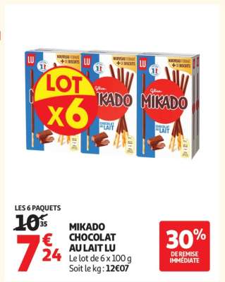 Mikado Chocolat Au Lait Lu