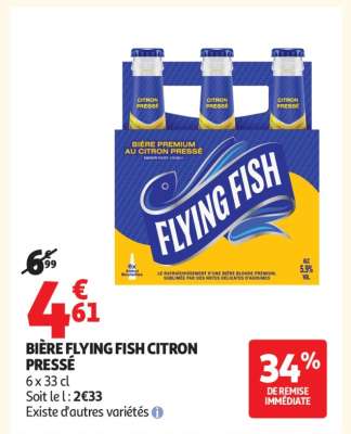 BIÈRE FLYING FISH CITRON PRESSÉ
