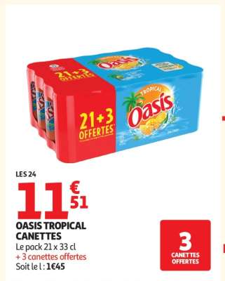 OASIS TROPICAL CANETTES