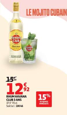Rhum Havana Club 3 Ans