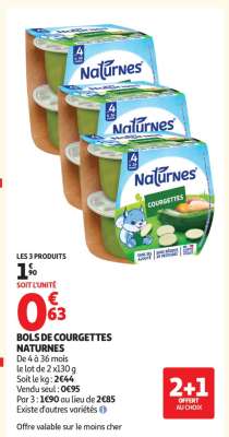 BOLS DE COURGETTES NATURNES